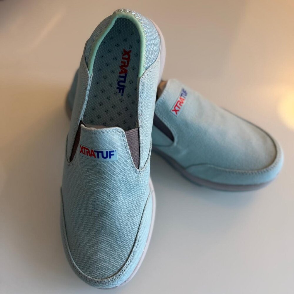 XTRATUF Women’s Slip-On Boat Shoes Baby Blue Multiple Sizes